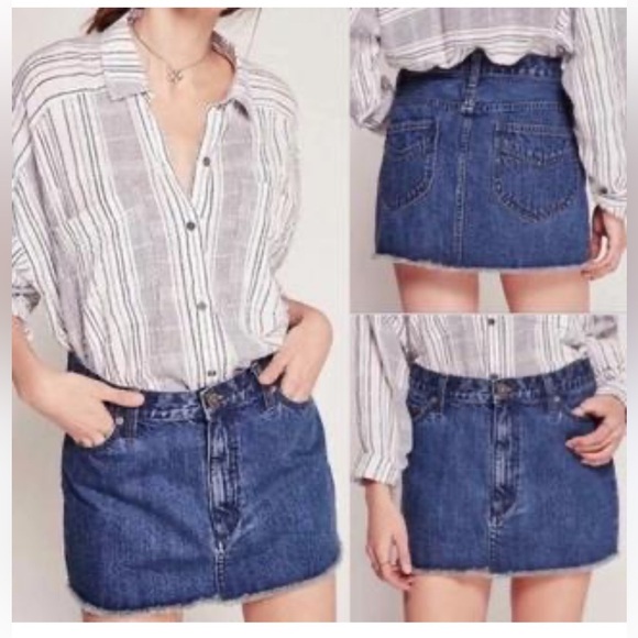 COPY - FREE PEOPLE Beat of the Music Mini Skirt Size 8 - Picture 1 of 5